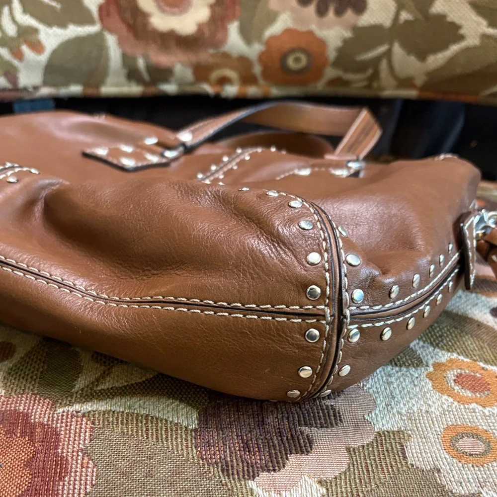 Michael Kors Astor Bowler Tote Bag Luggage Y2K - Picture 6 of 9